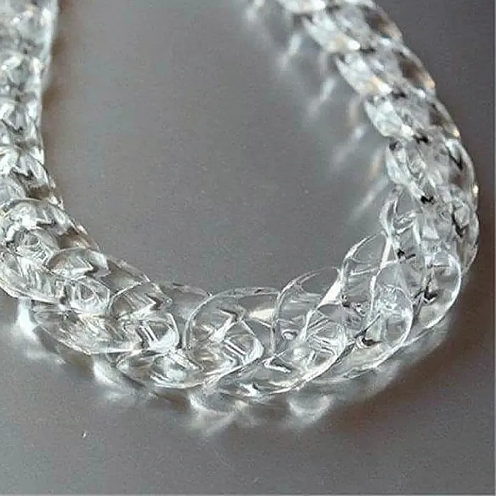 Authentic FishSheep Rock Clear Acrylic Chain Necklace For Men Women Punk Transparent Chain Choker Collar Necklace 2020 Fashion Jewelry