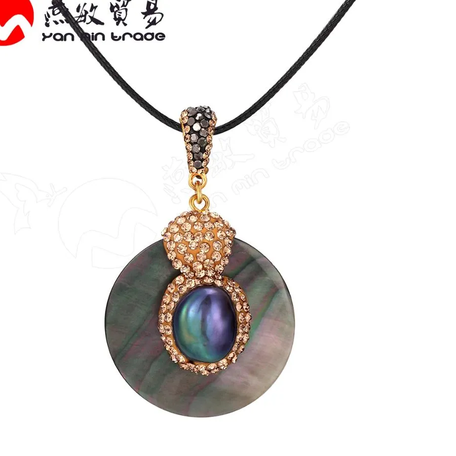 Authentic Round Natural Pearl Necklace Women Cubic Zircon Water Drop Freshwater Pearl Pendant Rope Necklace 2020 Bridesmaid Gift Jewelry