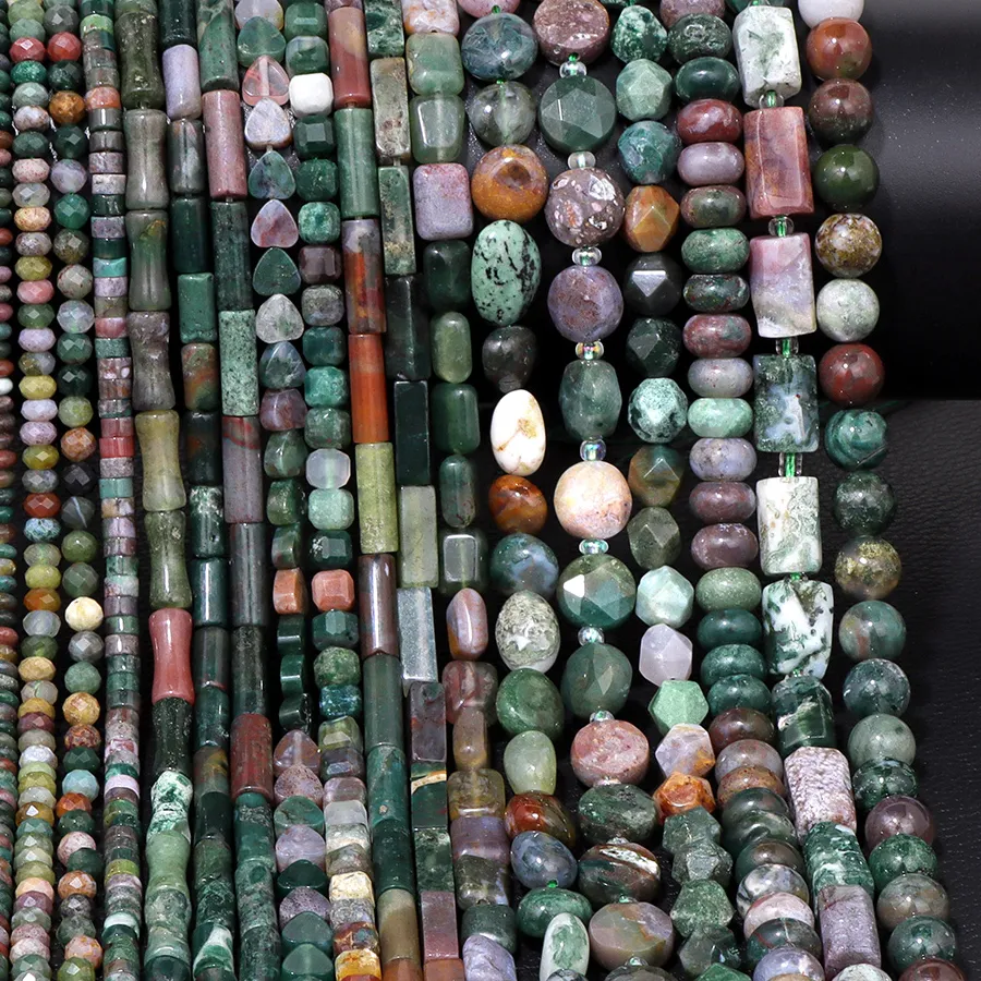 Authentic Mystic Multicolor Agate Spirit Spacer – Green Jasper & Agate Healing Beads for Sacred DIY Jewelry