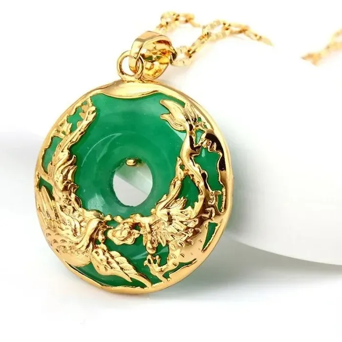 Authentic The Enchanted Jade Phoenix: A Talisman of Divine Protection and Good Fortune