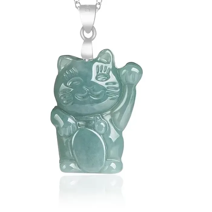 Authentic Whispers Of Fortune The Azure Jade Maneki- Neko Talisman