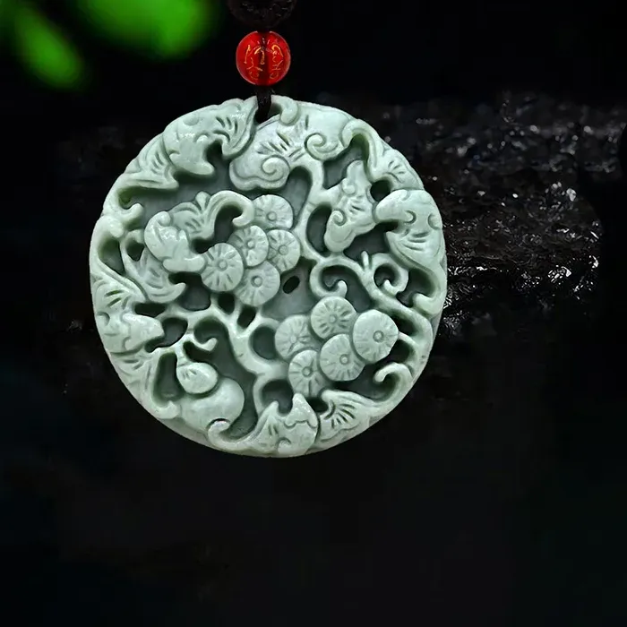 Authentic Mystical Jade Bat Amulet: Shield of Serenity