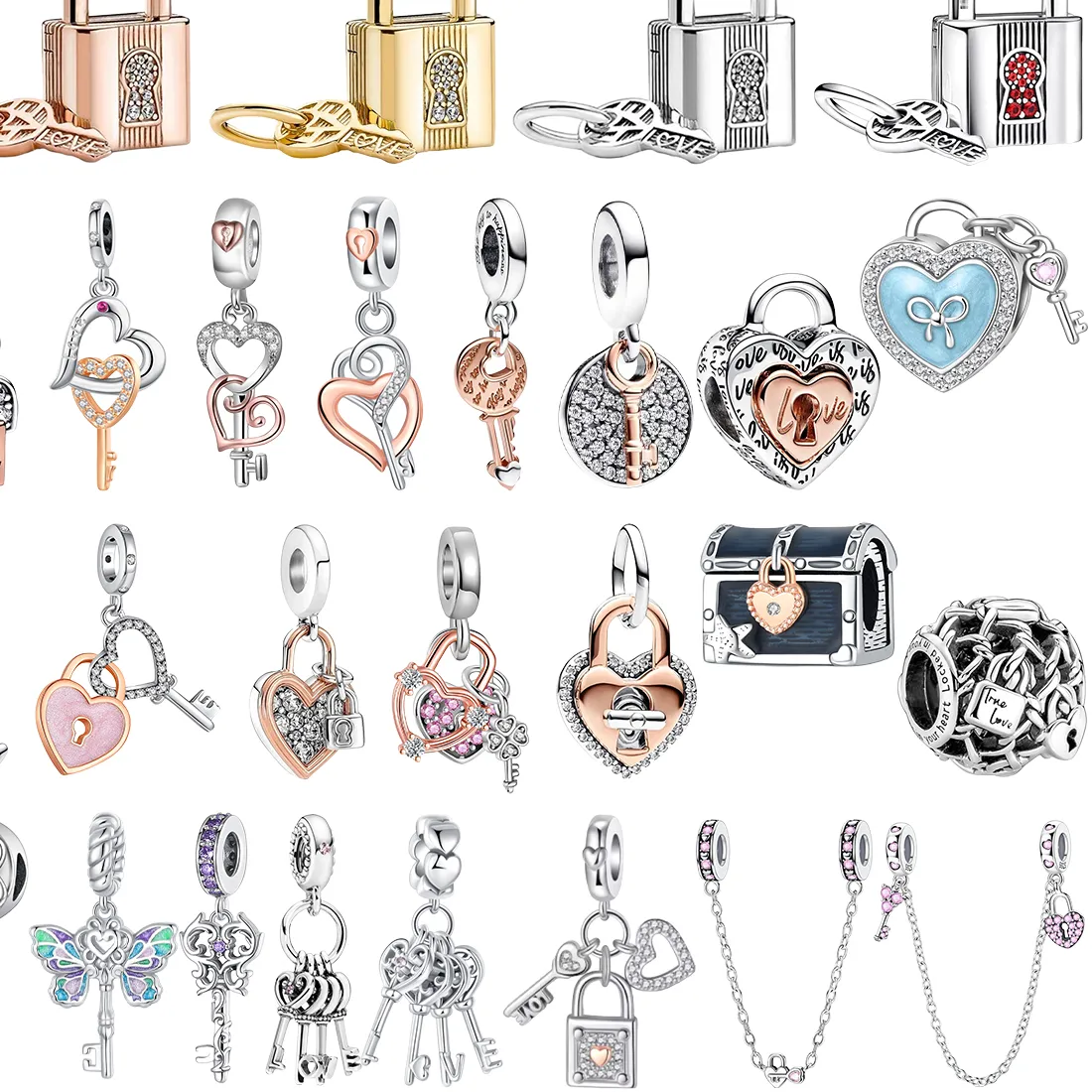 Authentic Sacred Keeper of the Heart - 925 Sterling Silver Lock and Key Talisman