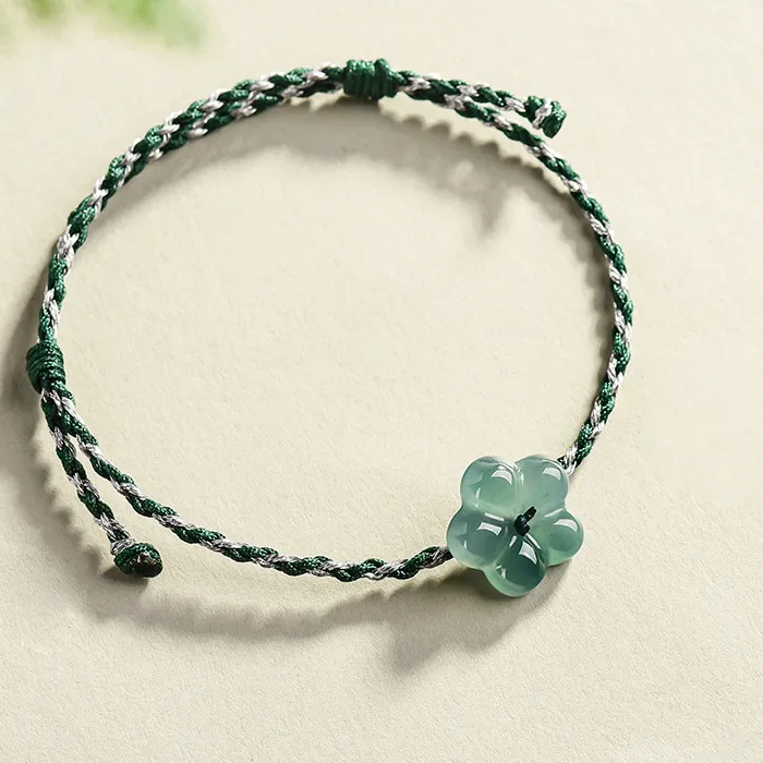 Authentic Eternal Bloom Burmese Jadeite Talisman - Sacred Harmony & Vintage Fortune Bangle