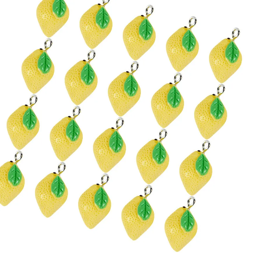 Authentic Lemon Slice of Serenity: 20 Resin Charms for Sacred Jewelry