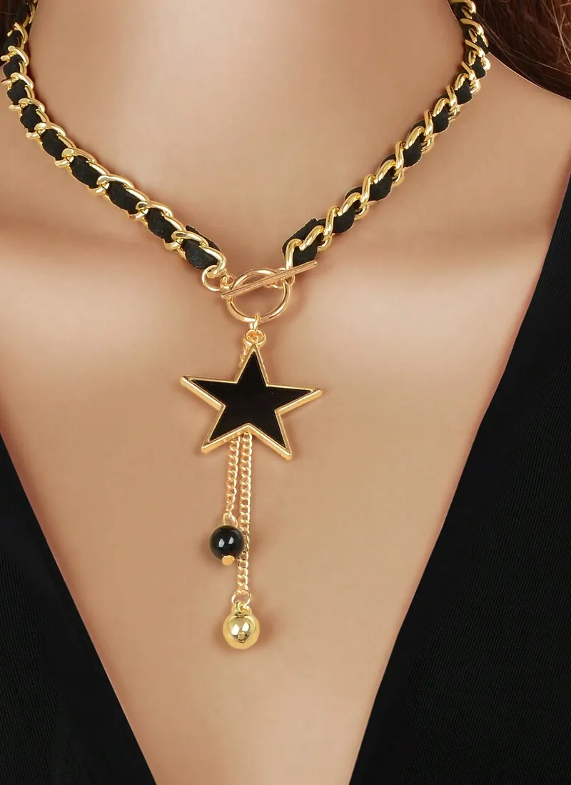 Authentic Celestial Harmony: Star & Orb Tassel Pendant for Radiant Journeys