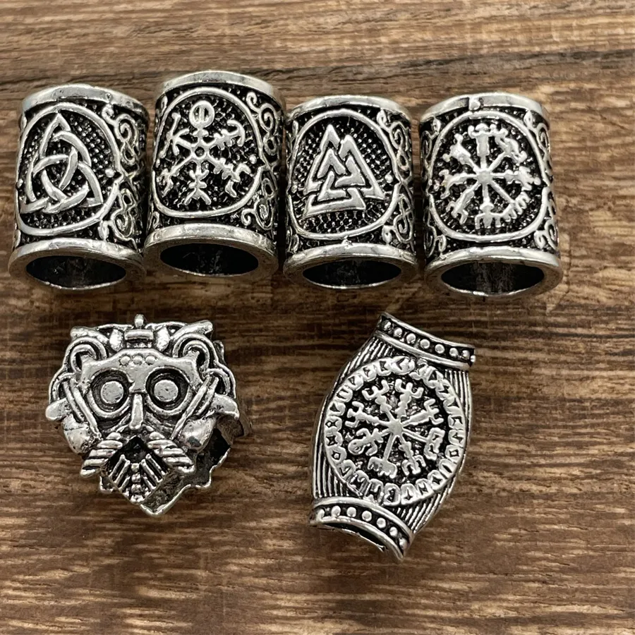 Authentic Elder Futhark Guardian Bead: Gold-Plated Runic Charm of Ancient Power