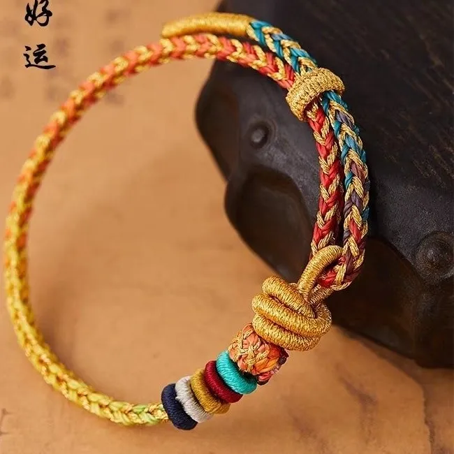 Authentic 2026 Horse Year Limited Five-color Horse Hand Rope Lucky Resolve Taisui Bracelets High-grade Exquisite Handmade Jewelry