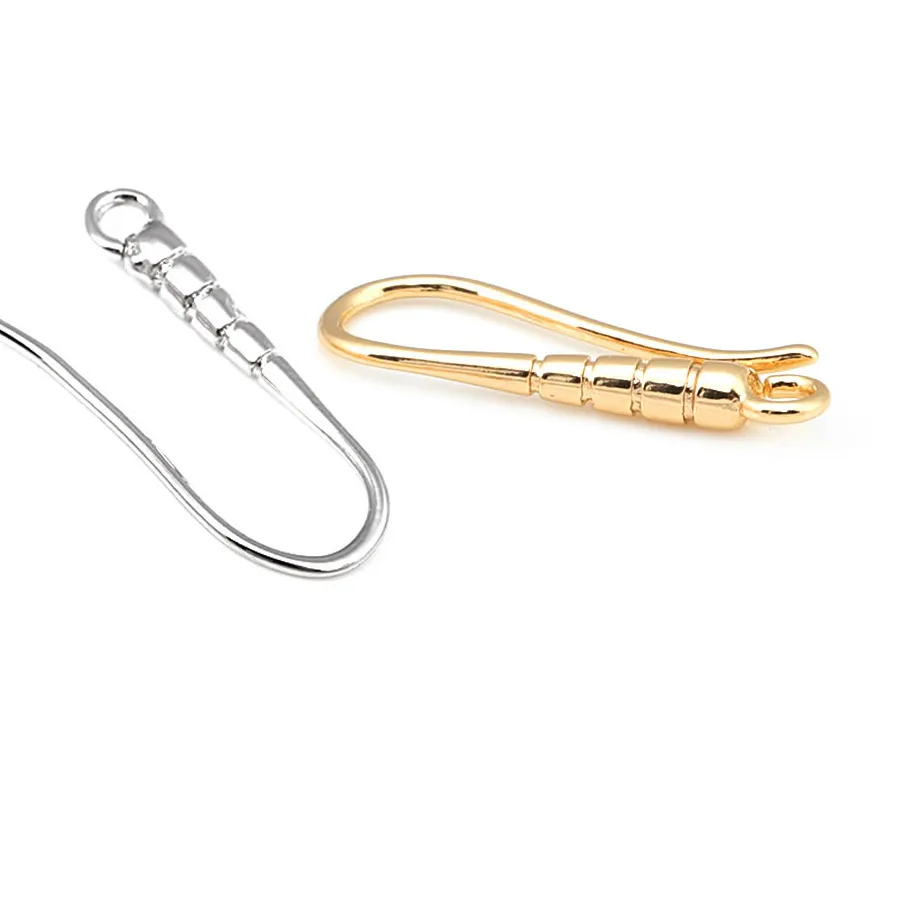 Authentic 10PCS 19.5x7MM 18K Gold Color Earrings Hooks High Quality Jewelry Earrings Making Supplies Diy Findings Accessories