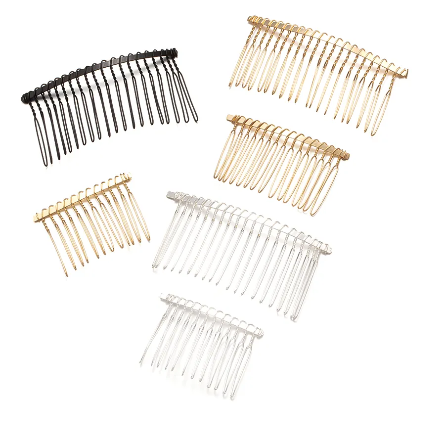 Authentic 10pcs/Lot 10/12/15/20 Teeth Metal Wire Hair Comb Base For DIY Handmade Hair Clip Accessories Wedding Jewelry Making Decorative
