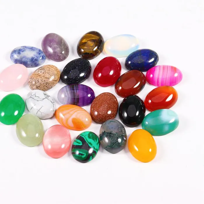 Authentic 10pcs/lot Natural Stone Oval Cabochon Opal Turquoise Lapis Lazuli for DIY cabochon Ring Bracelet Earring Jewelry Making Finding