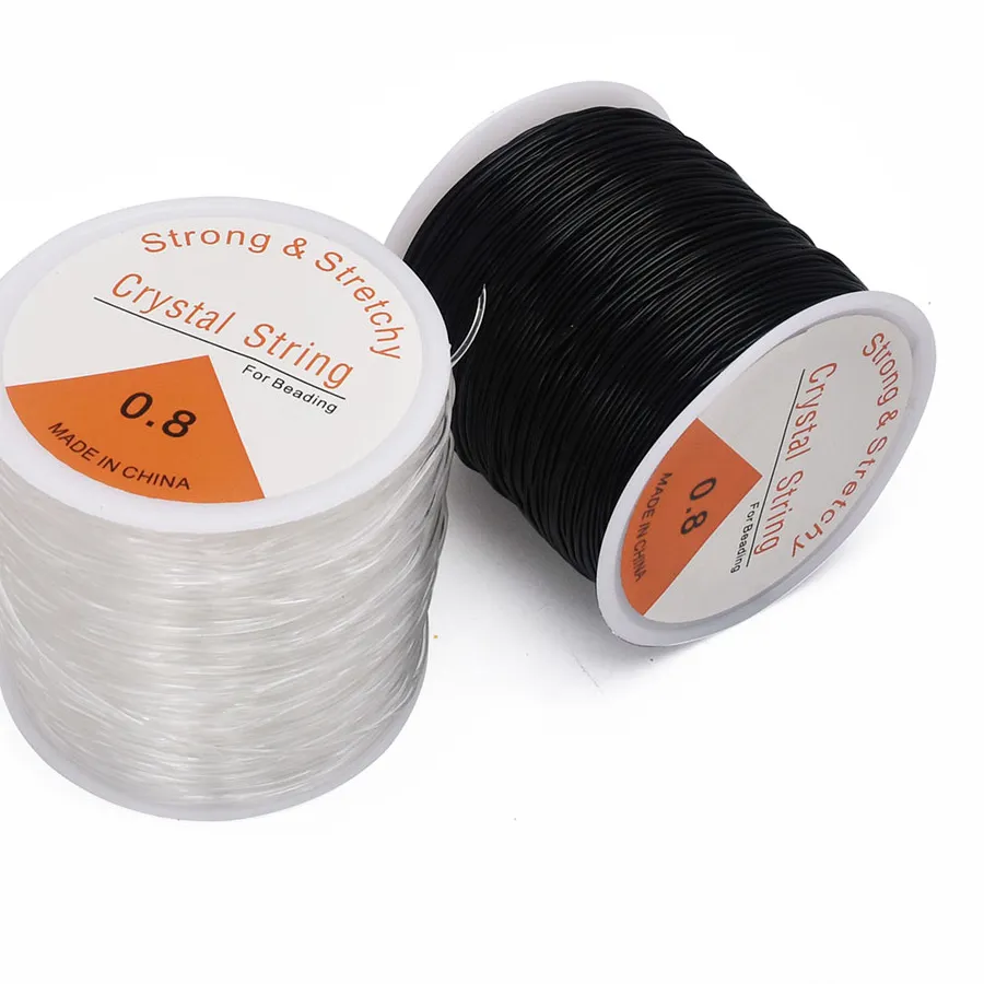 Authentic 0.8mm 100m/roll Bracelet String,Crystal Elastic Stretchy Bead String Cord for Clay Bead Kandi Pony Bead Bracelet Jewelry Making