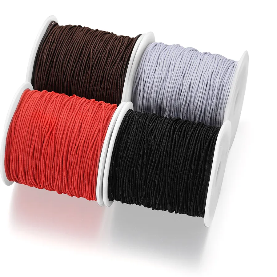 Authentic 100m 0.8 1.0 mm Elastic Cord Beading Stretch Thread Cord String Rope Beads For DIY Jewelry Making Findings Beading Stretch