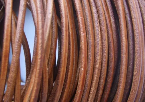 Authentic 100M/lot light brown 1mm 2mm 1.5mm real wax Round COW Genuine Leather Cord Bracelet Necklace Cord DIY Rope String Thread p53534