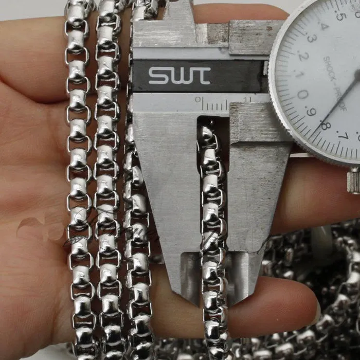 Authentic 3meter Lot  DIY Jewelry Finding/Makings Stainless Steel Square Rolo Box Chain