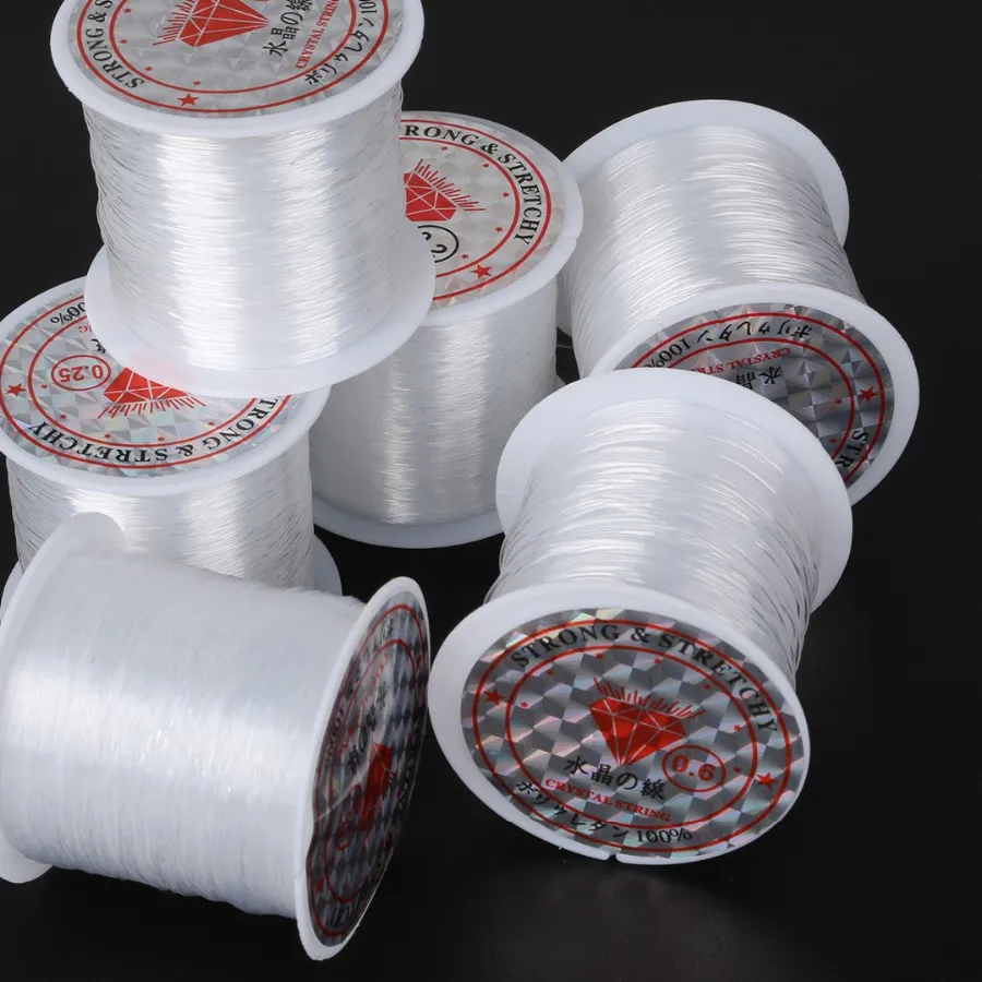 Authentic 0.2/0.25/0.3/0.35/0.4/0.45/0.5/0.6mm Non-Stretch Fish Line Wire Nylon String Beading Beads Cord Thread Rope For Jewelry Making