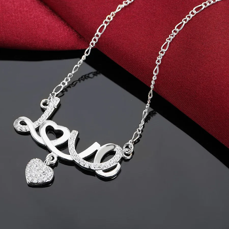 Authentic Celestial Silver Heart – 18‑in Love Charm Necklace