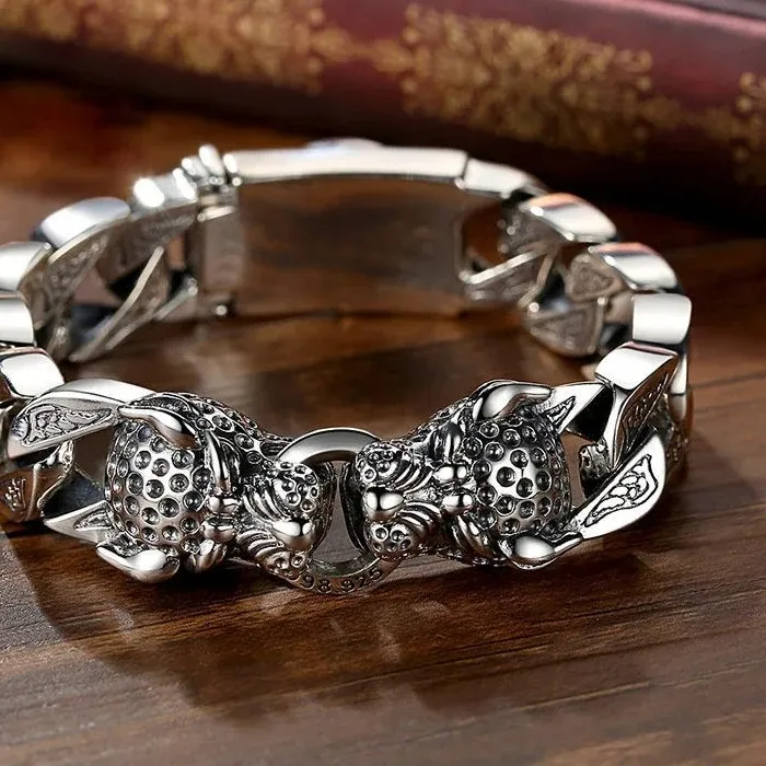 Authentic Wild Spirit Bracelet Leopard Braided Horsetail Silver Talisman