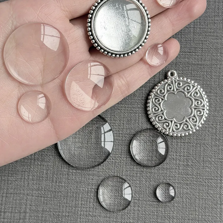 Authentic Vessels of Pure Sight: Crystal Clear Glass Cabochons for Sacred DIY Talismans