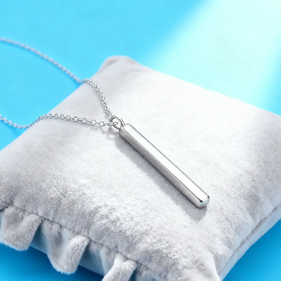 Authentic Fashion kpop 925 sterling Silver special Cuboid geometry Pendant Necklace For Women Party Wedding Accessories Jewelry cute Gifts