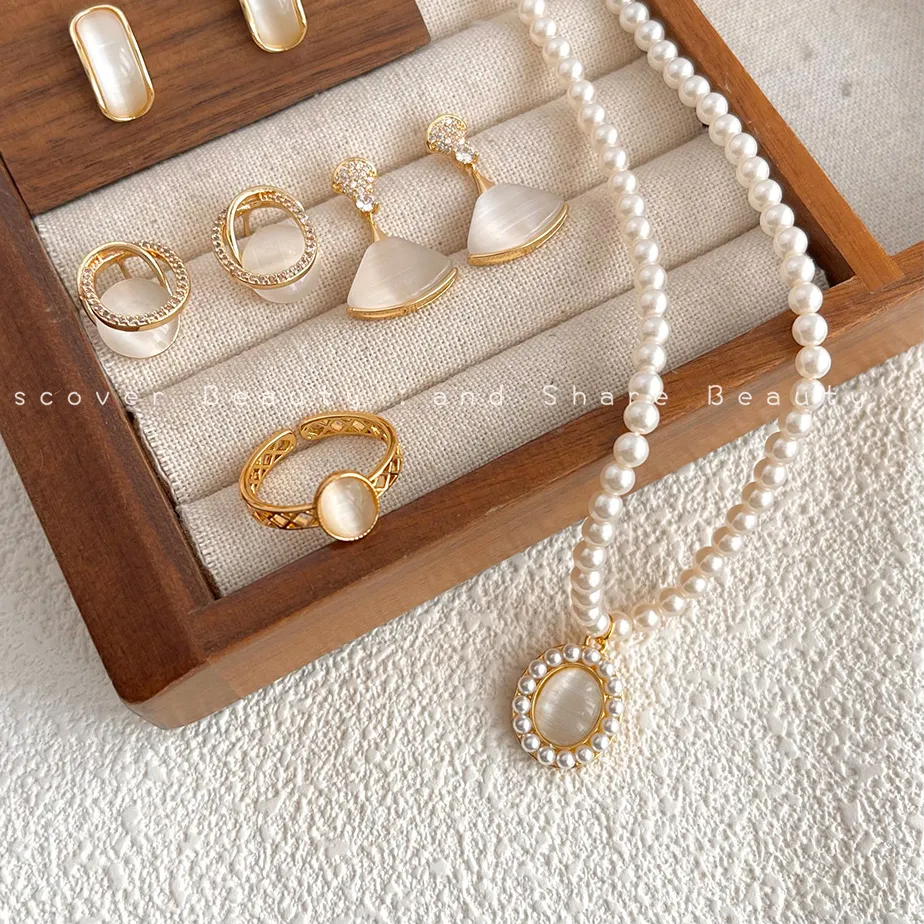 Authentic Ethereal Zephyr Opal and Pearl Luminescence Talisman Set