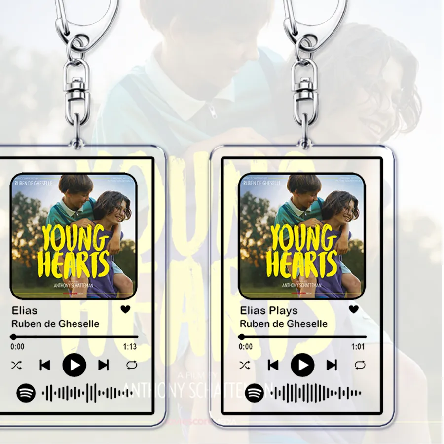 Authentic Young Hearts Original Motion Picture Soundtrack Music Keychains Accessories Bag Playlist Code Keying Jewelry Fans