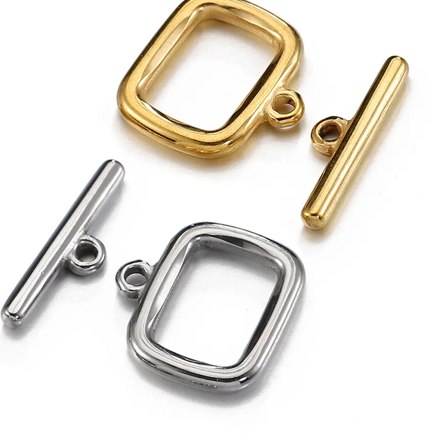 Authentic 4sets OT Toggle Clasp Rectangle OT Connectors for Jewelry Making DIY Necklace Bracelets Hooks Supplies