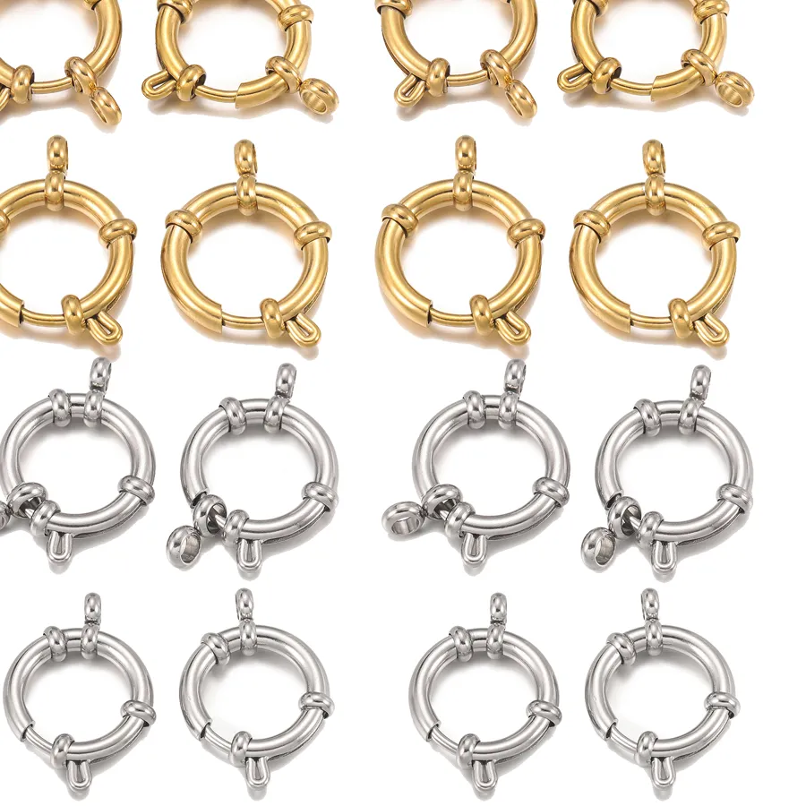 Authentic Luminous Gatekeepers: Stainless Steel Spring Clasps for Sacred Connection