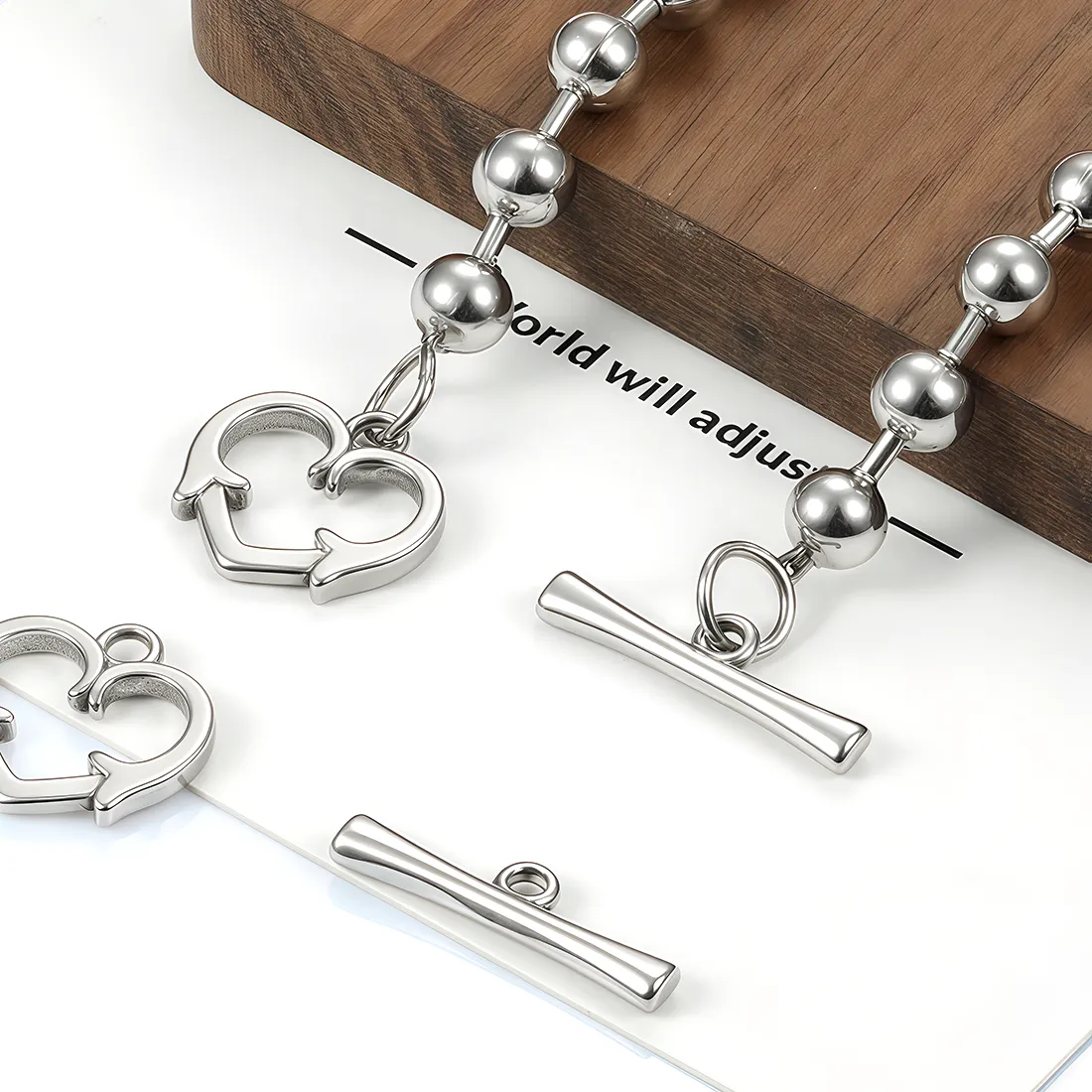 Authentic Sacred Heart Toggle Clasps - Eternal Bond Amulet Connectors