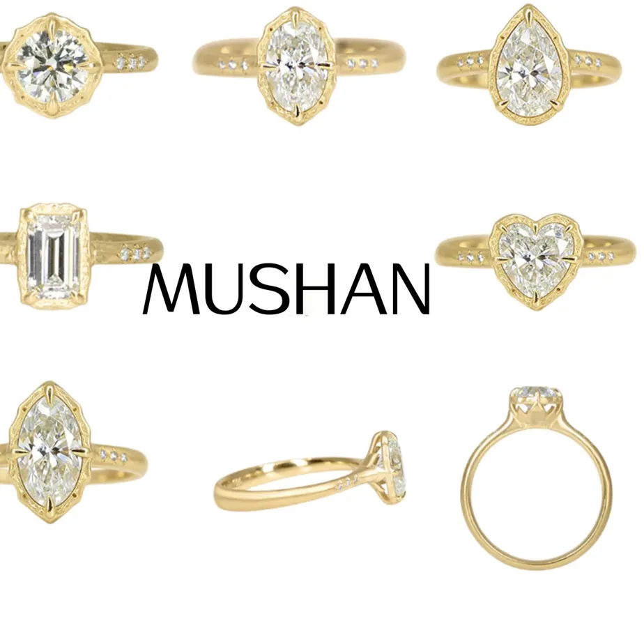 Authentic MUSHAN Custom Jewelry 925 Sterling Silver Ring Moissanite D Color VVS Fine Zest Radiant High Quality Rings Diamond Accessories