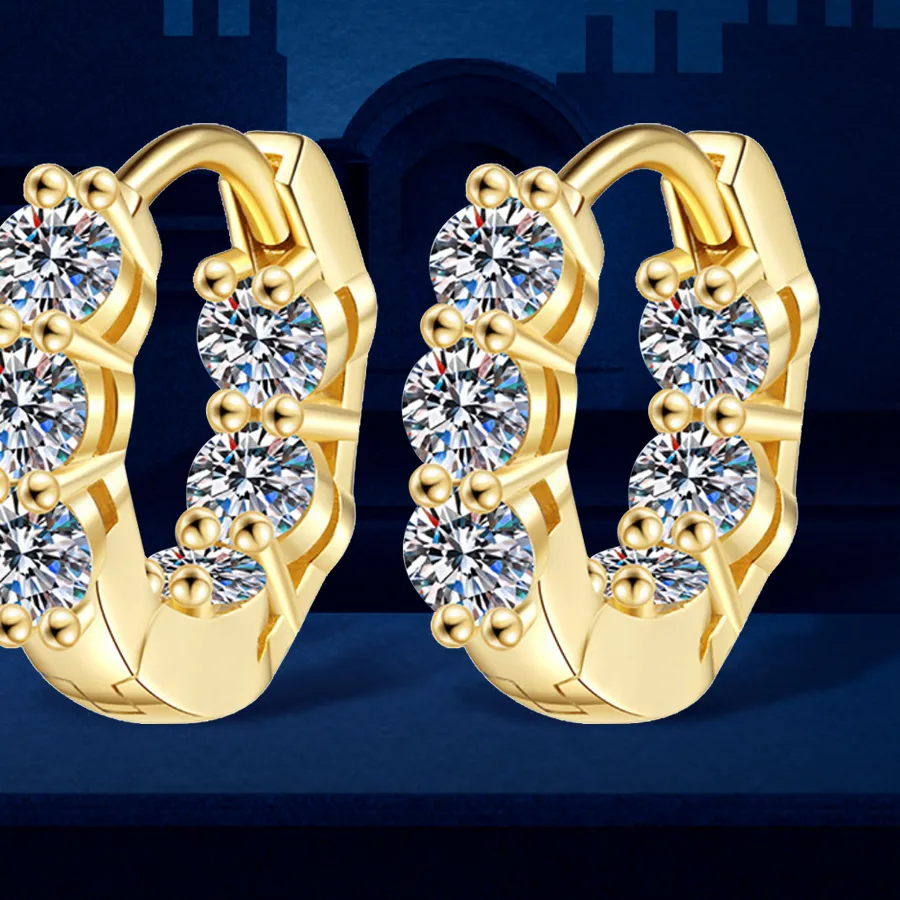 Authentic Celestial Halo Moissanite Hoops: Radiance of the Eternal Orbit
