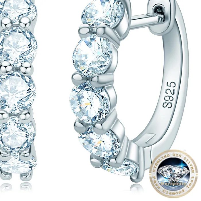 Authentic Celestial Moissanite Hoops: Orbs of Eternal Radiance
