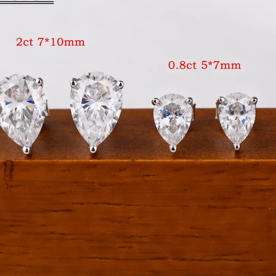 Authentic Celestial Tear Moissanite Drops - Luminous Clarity and Intuitive Insight