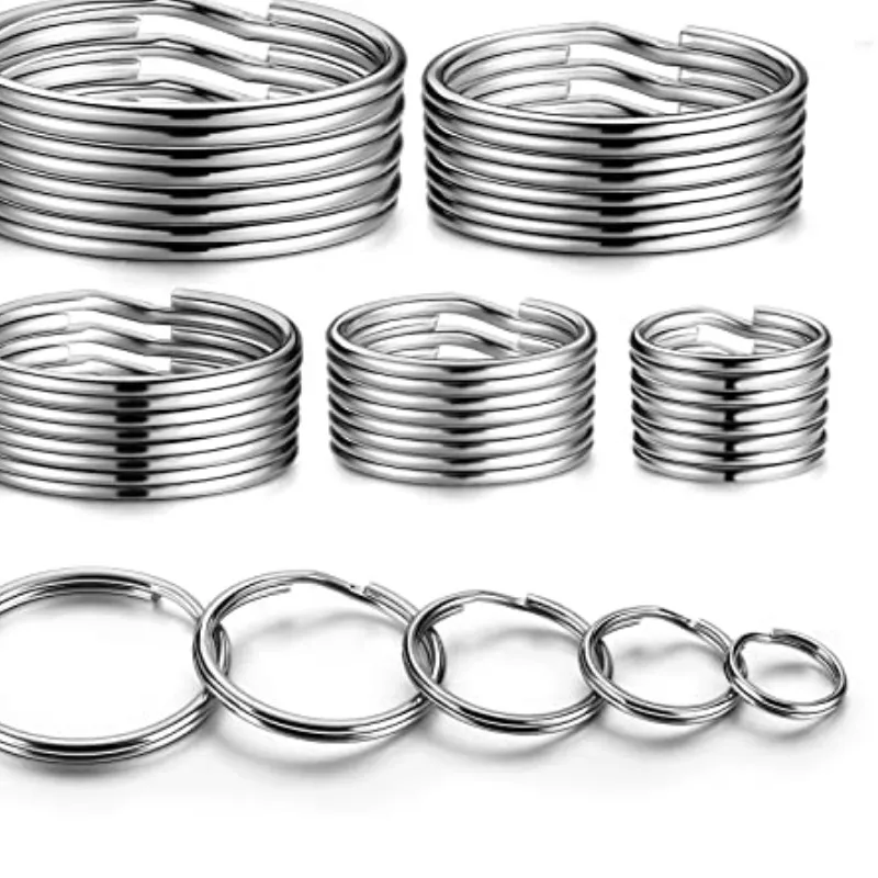 Authentic Split Key ring Assorted, 5 Sizes / inch, 3/4 inch, inch, .5 inch, .38 inch,for Dog Pet Collar DIY Tag Jewelry