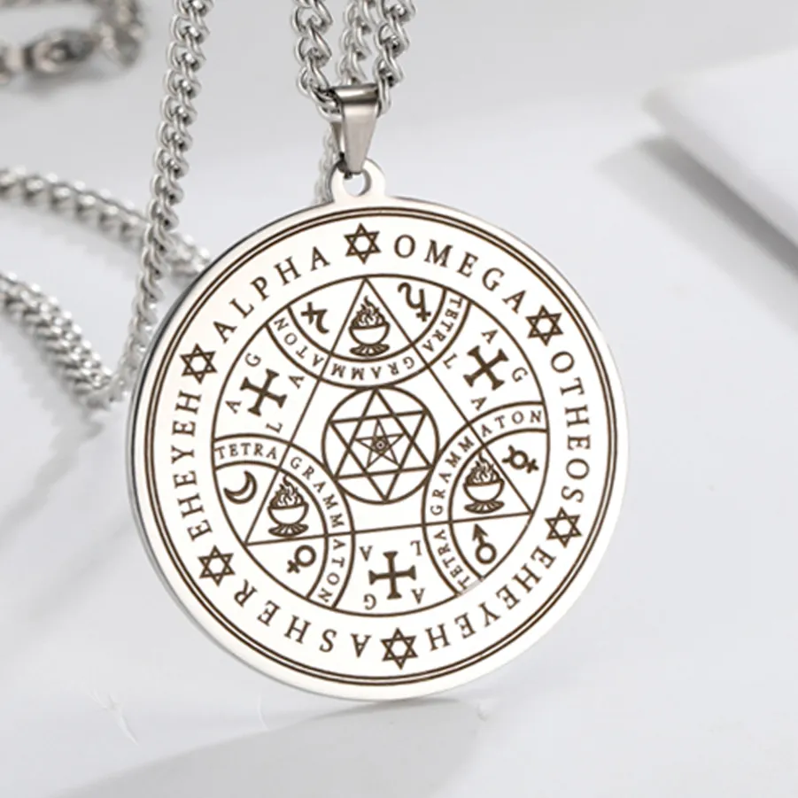 Authentic Enochian Archangel Seal Talisman – Sacred Stainless‑Steel Amulet of Divine Protection