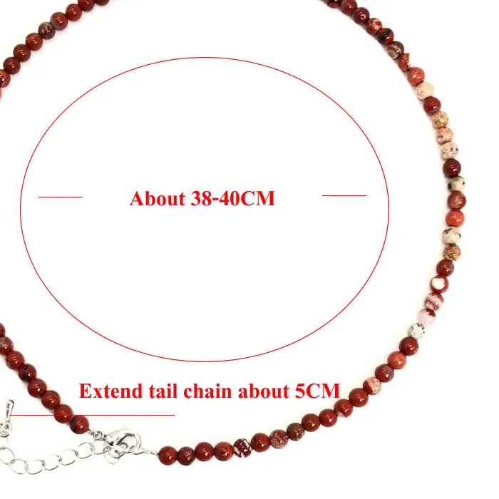 Authentic 4mm Stone Beads Adjustable necklace For Men Natural Quartz jade Chalcedony Onyx Woven necklace Women Yoga Jewelry Pulseras