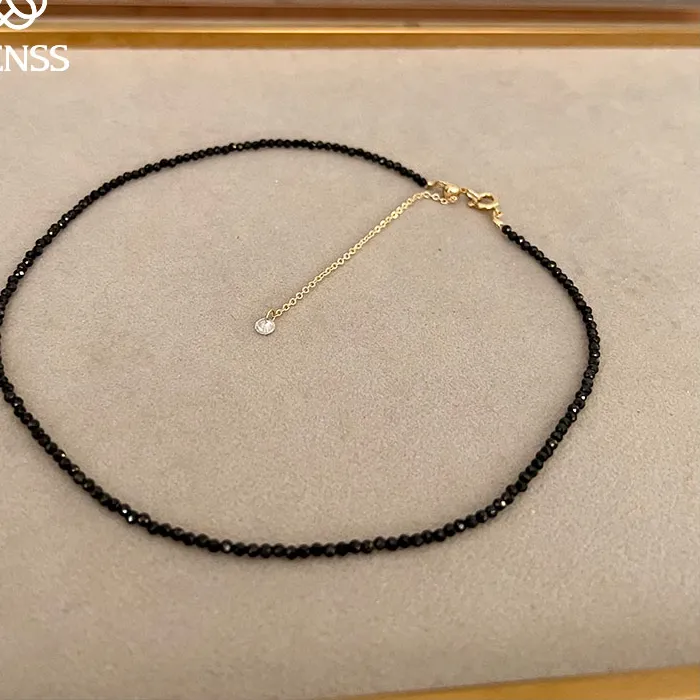 Authentic High Quality Super Shiny Natural Freshwater Pearl Necklace 2mmZircon Choker Necklace 2mm Size 32/34/36/38/40/45/50cm+5cm Lengt