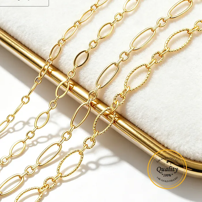 Authentic The Infinite Link: Radiant 14K Gold Sacred Chain