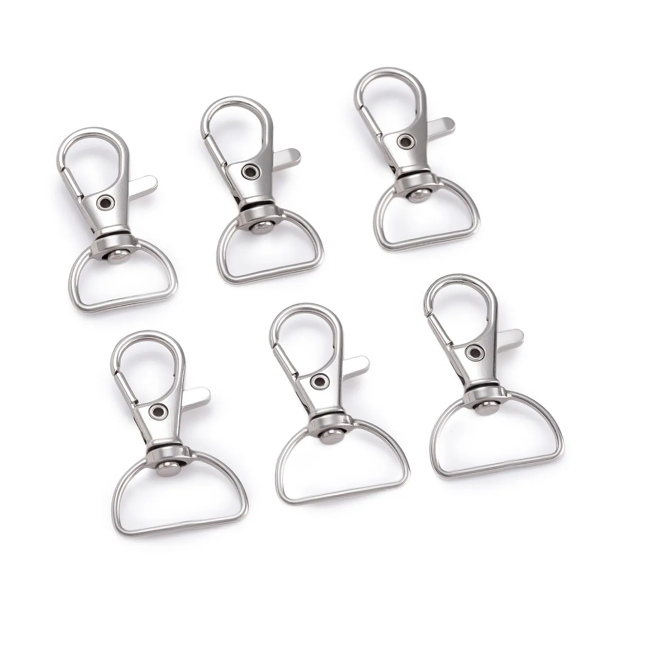 Authentic 5pcs Swivel Clasps Lanyard Snap Hooks Key Chain Clip Hook Metal Lobster Claw Clasp for Keychain Sewing Jewelry DIY Crafts