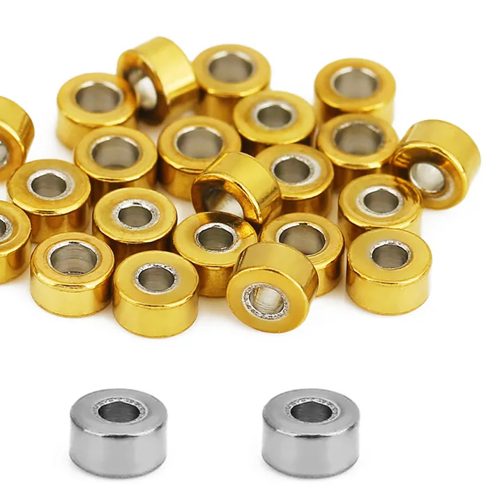 Authentic Radiant Spheres of Golden Continuity: PVD Stainless Steel Spacer Beads