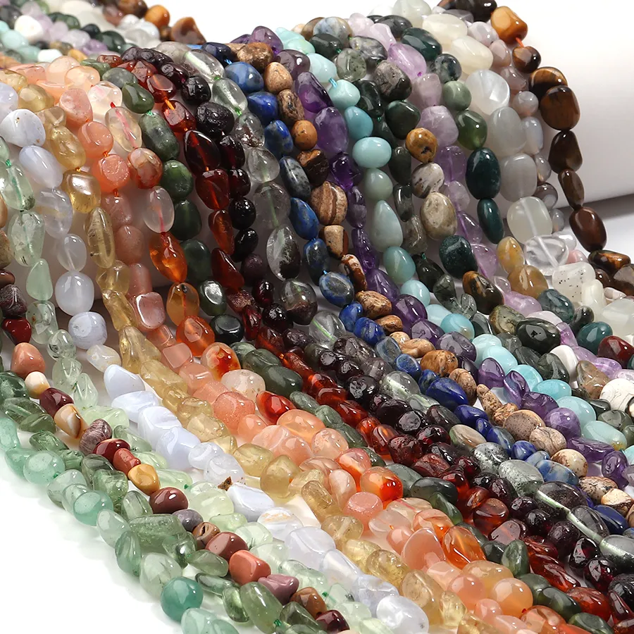 Authentic 5-10mm Natural Irregular Stone Beads Agates Opal Jade Loose Spacer Beads For Making Jewelry DIY Bracelets Necklace Accessories