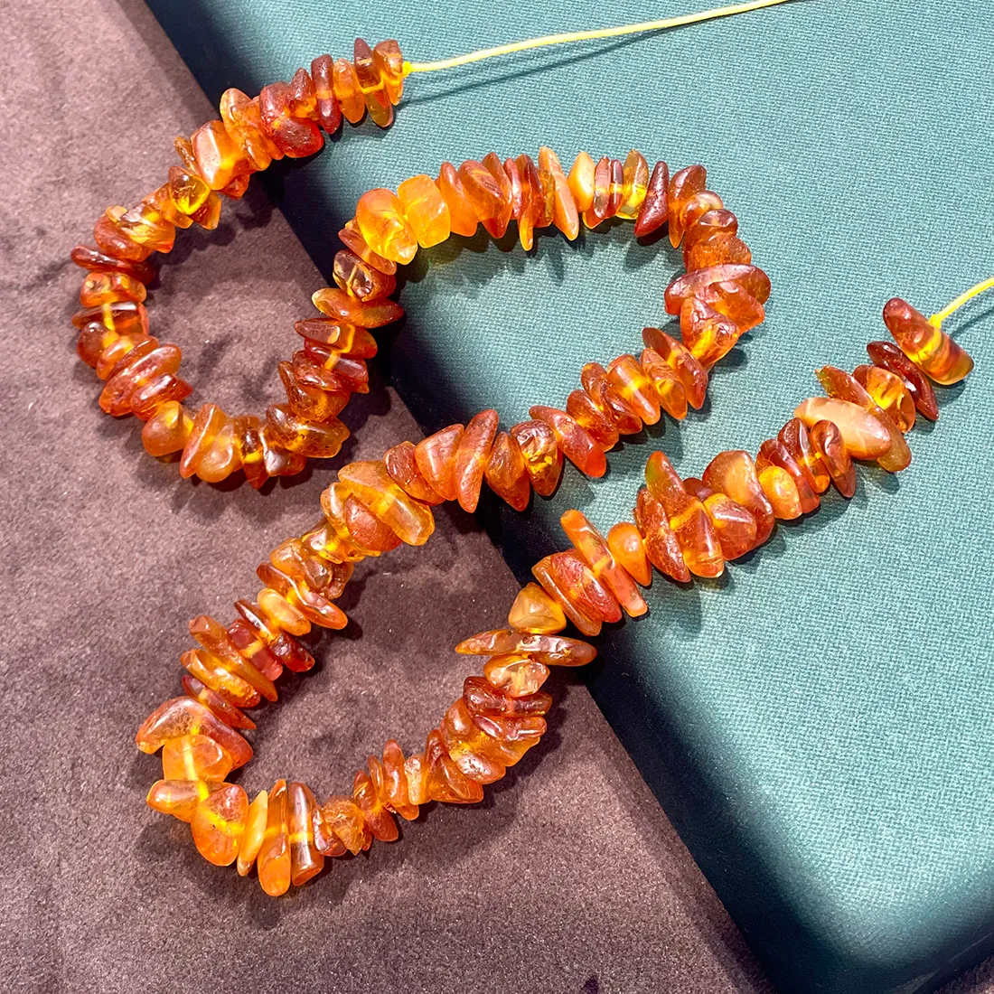 Authentic Natural Amber “Hua Po” Free-Form Chipped Stone Bead3x14mm for Women Jewelry Make Supplies DIY Necklace Earrings Accessories