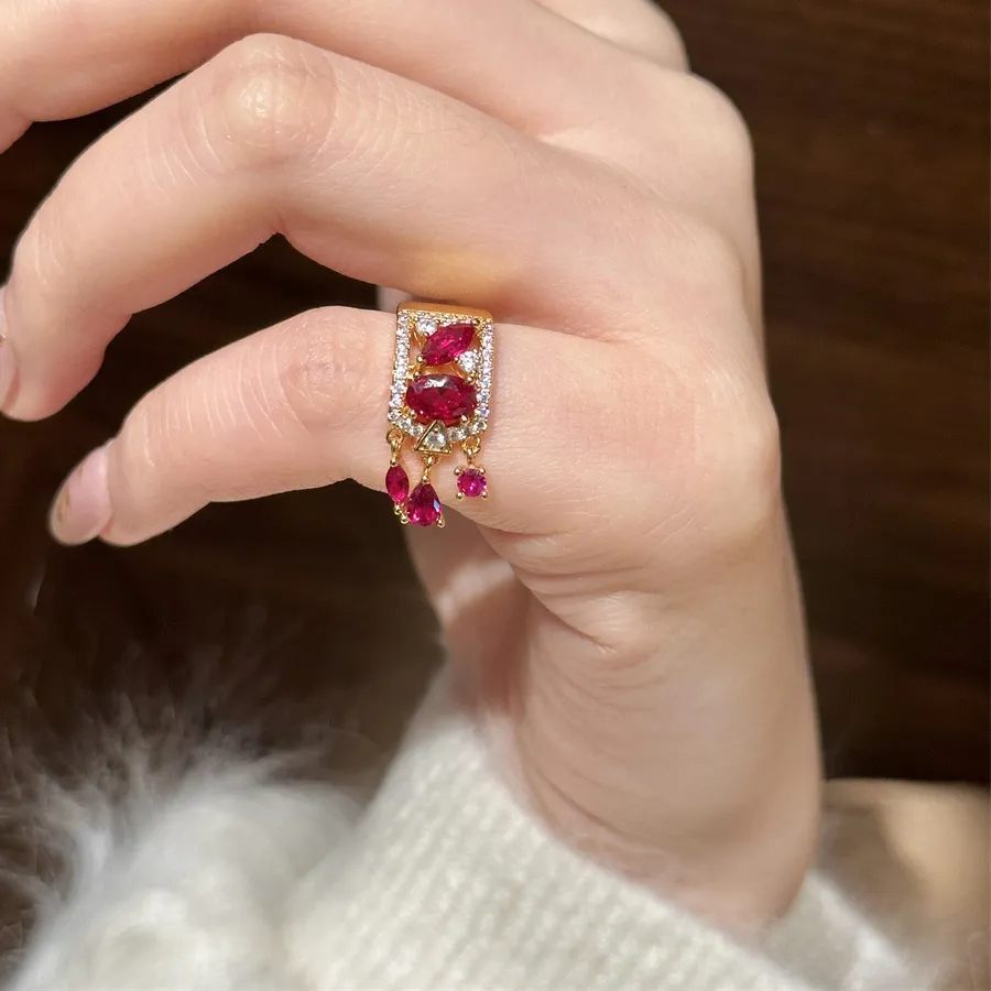 Authentic Celestial Tear Of Rubies The Eternal Water Drop Talisman Ring