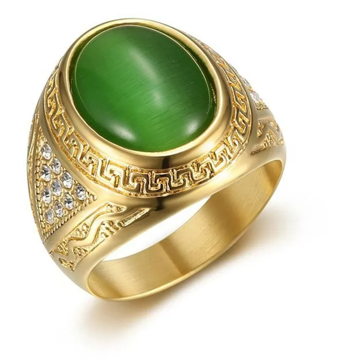 Authentic Emerald Serpent's Embrace: Jade & Onyx Titan Ring
