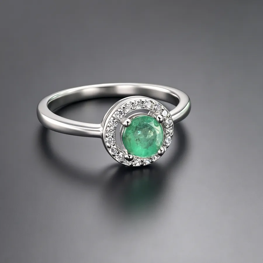 Authentic Emerald Serenity Ring – 5mm Natural Gemstone on 925 Silver, Aura‑Balancing Talisman of Love & Prosperity