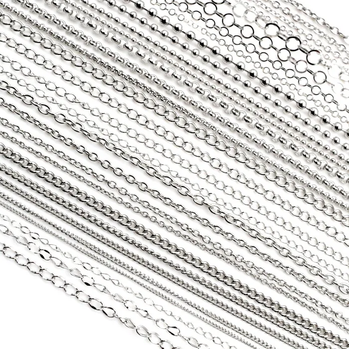 Authentic 5 Meters/Lot Never Fade Stainless Steel Multi Styles Necklace Chains For DIY Jewelry Making Findings Accessories Handmade