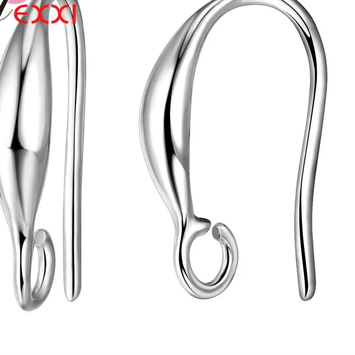 Authentic 10 PCs /5 Pairs Genuine 925 Sterling Silver Earring Findings High Quality Women Fashion Jewelry Accessories For DIY