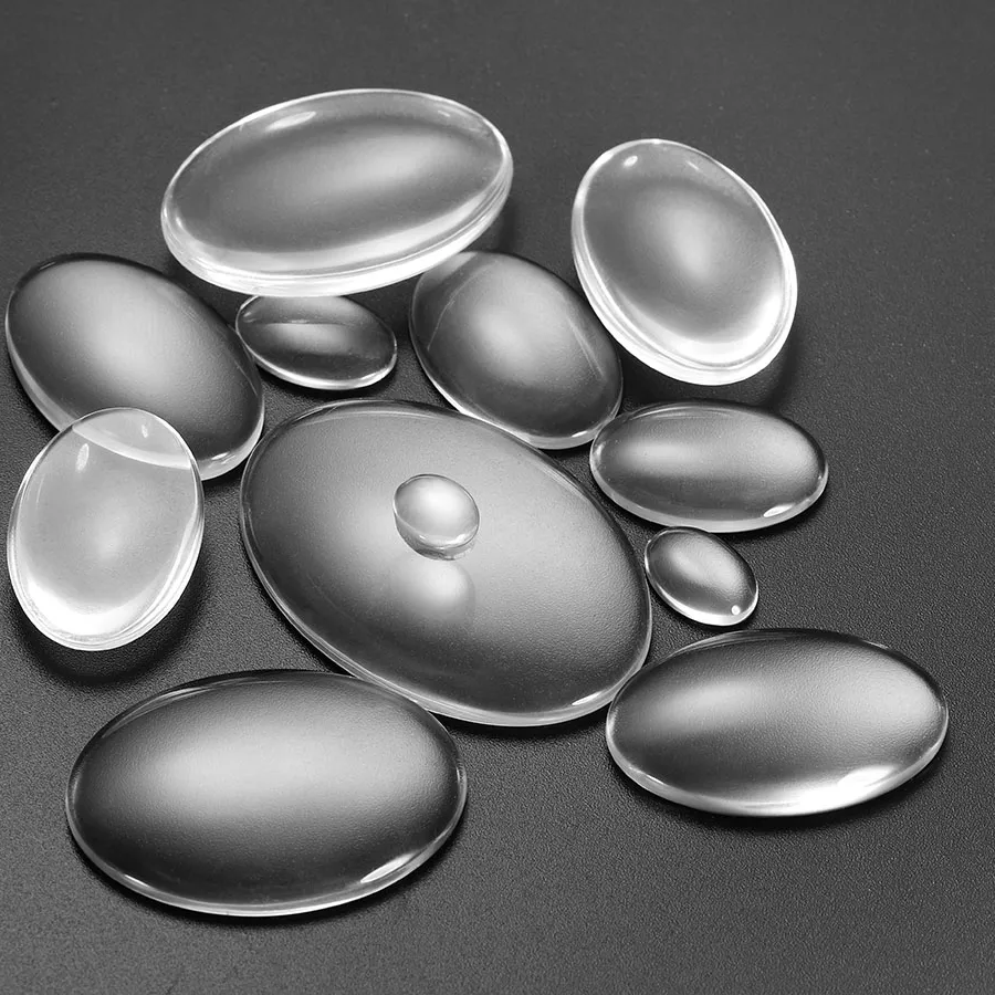 Authentic Transparent Guardians: Celestial Oval Cameos of Clarity