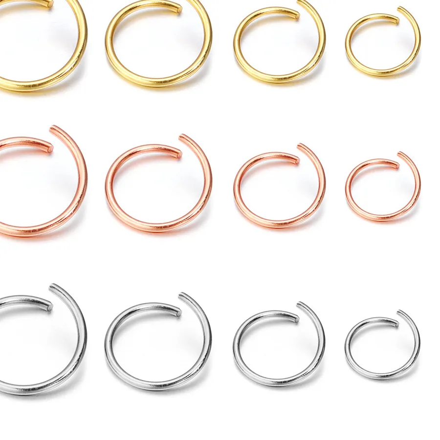 Authentic 100-200pcs 3-8mm Gold Stainless Steel Open Jump Rings Split Rings Connectors For DIY Necklace Jewelry Finding Making Accessories