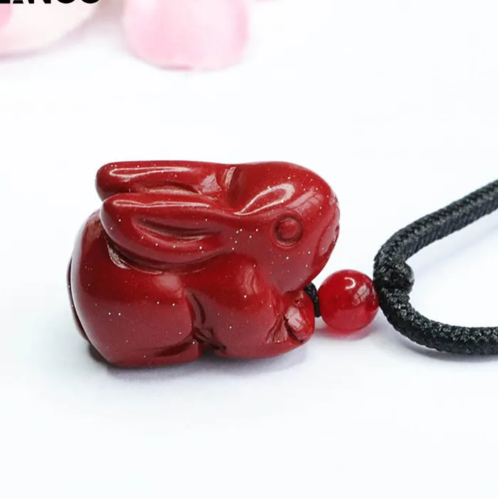 Authentic Moonlit Rabbit Talisman Cinnabar Sand Gold- Pulsed Amulet Of Fertility And Protection